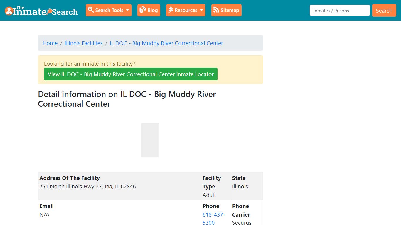 Information on IL DOC - Big Muddy River Correctional Center